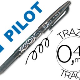 Bolígrafo Pilot Frixion borrable tinta negra
